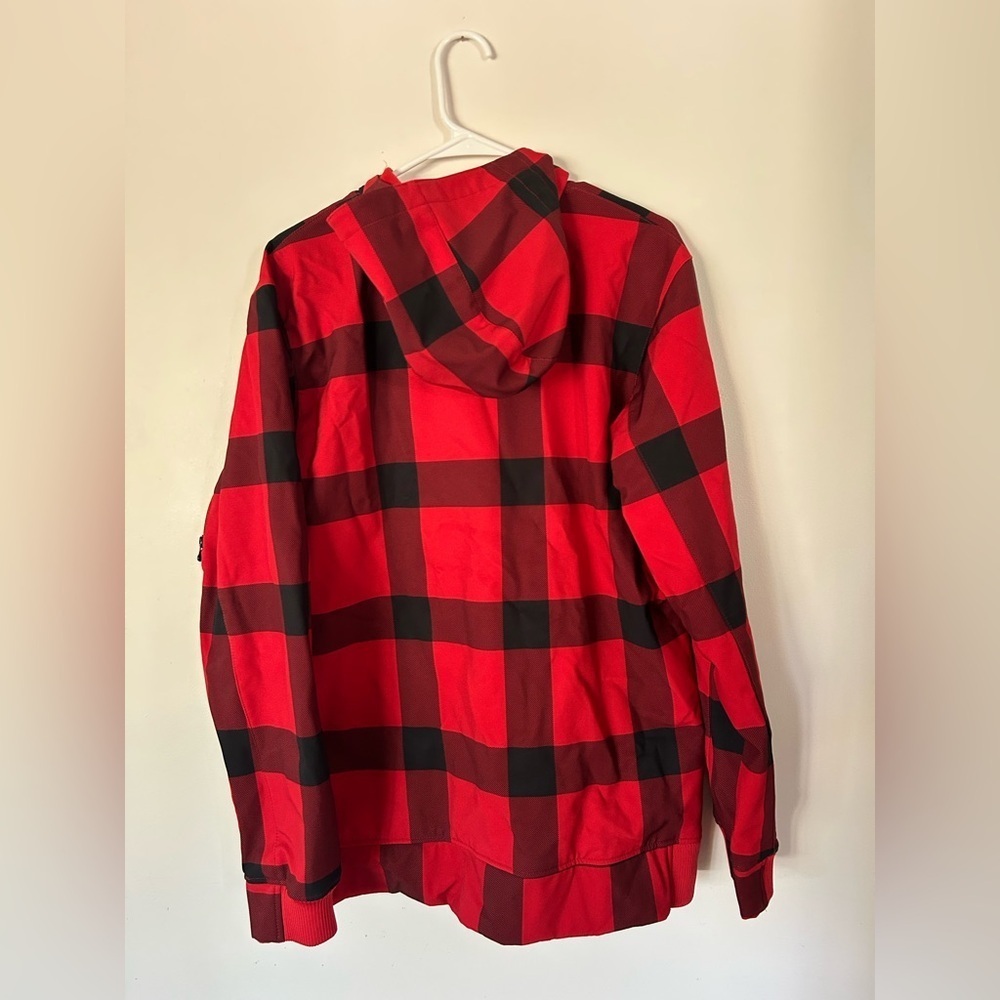 NWOT BURTON Snowboard Coat Mens Plaid Red Insulated Ski Winter Jacket Medium - Picture 9 of 10